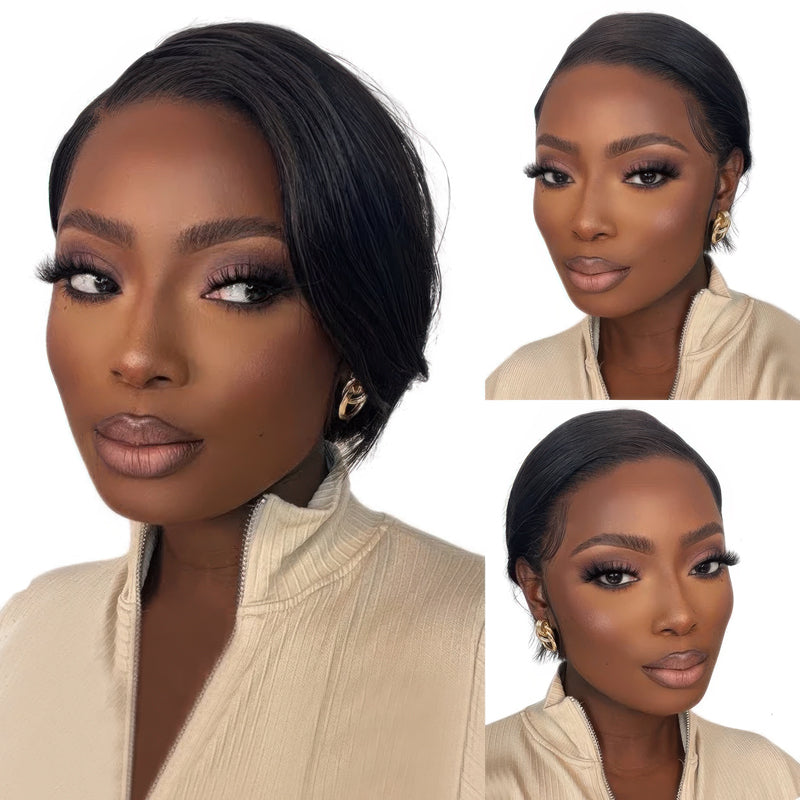 Suqu Hair Pixie Cut Short Bob Wig Glueless 13x4 Pre-cut Lace Human Hair