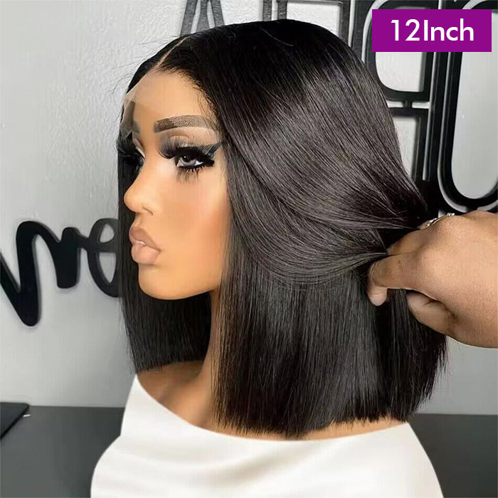 bob Glueless Hd Lace Strawberry Blonde Wig with Dark Roots Body Wave