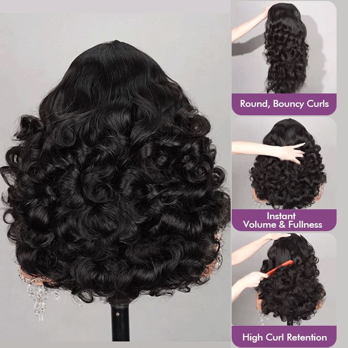 Real Show | Bouncy Wavy Egg Curl Wig | Frontal/Closure HD Lace Or Glueless (12-32'')
