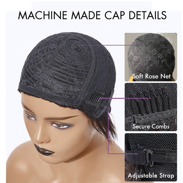 Real Show | Pixie Curly Wig | 99J Red Wig | Machine Made Cap Glueless (8'')