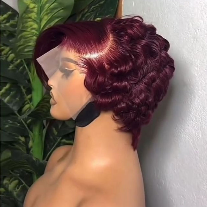 Suqu Hair Pixie Cut Short Bob Wig Glueless 13x4 Pre-cut Lace Human Hair