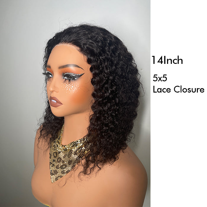 Real Show | Curly Bob Wig |  Frontal/Closure HD Lace Glueless (8-16'')