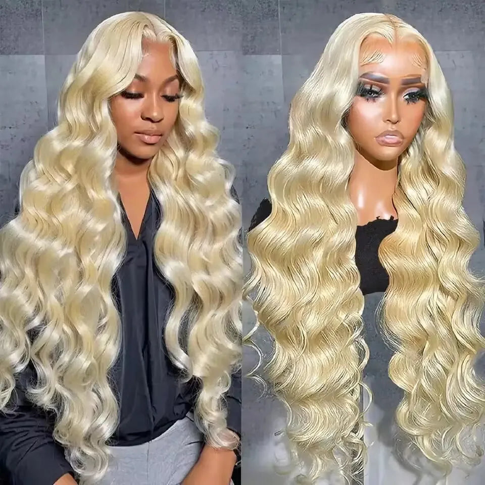 613 Blonde Body Wave 13x6 Lace Front Wigs Pre Plucked Lace Human Hair Wigs For Women