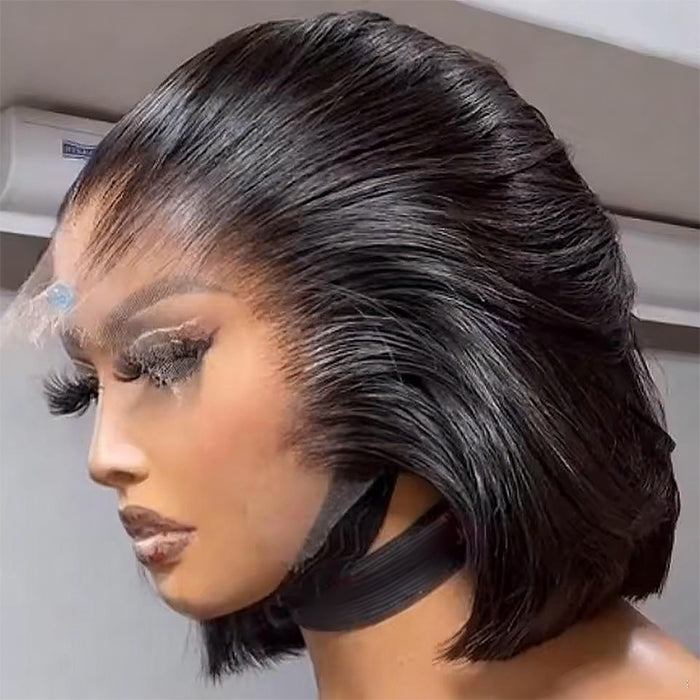 Real Show | Super Double Drawn Bob Wig | Frontal/Closure HD Lace Or Glueless (8-16'')