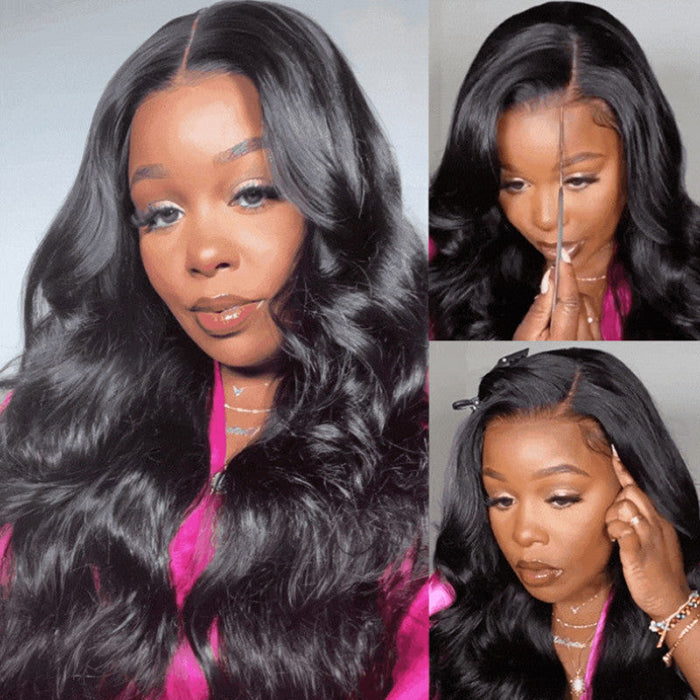 Pull Go Body Wave 5x5 Glueless Lace Invisible Knots Put On and Go Invisi Drawstring Human Hair Wigs