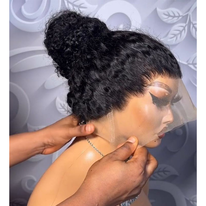 Suqu Hair 360 Lace Frontal Wig Pre Plucked Curly Lace Front Wig For Black Women