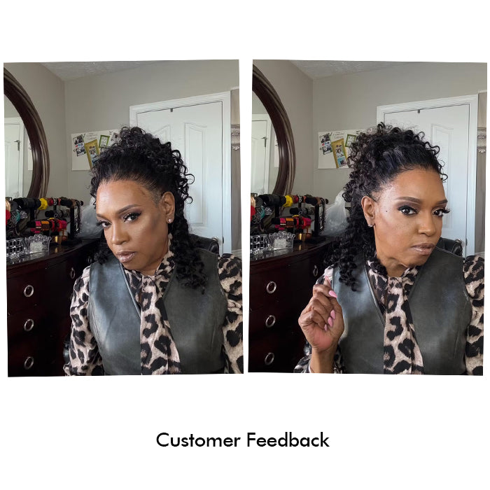 Suqu Hair 360 Lace Frontal Wig Pre Plucked Curly Lace Front Wig For Black Women