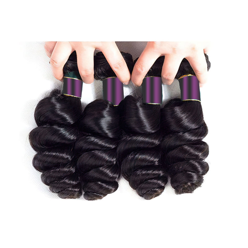 9A Loose Wave Human Hair Extensions 1/3/4 Bundle Deal