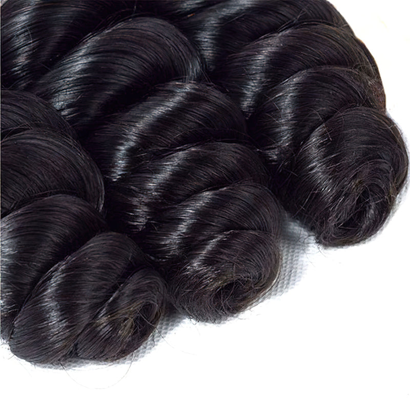 9A Loose Wave Human Hair Extensions 1/3/4 Bundle Deal