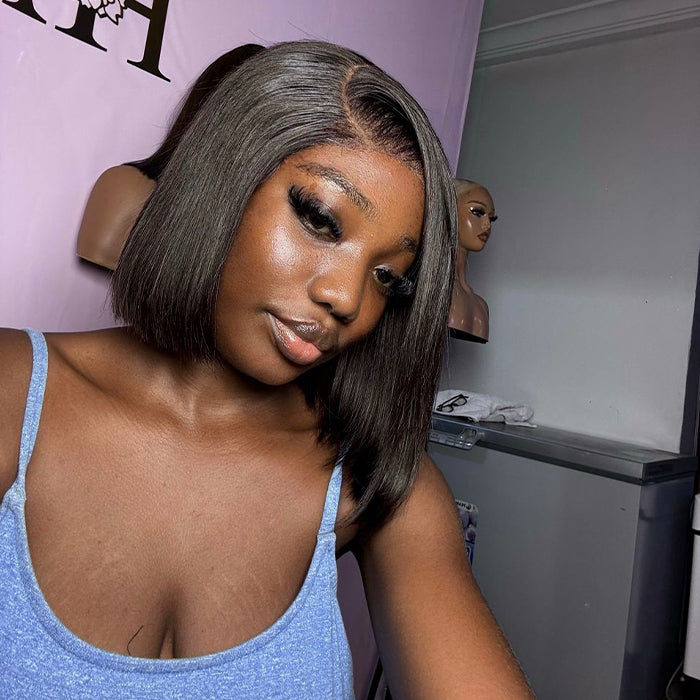 Real Show | Super Double Drawn Bob Wig | Frontal/Closure HD Lace Or Glueless (8-16'')