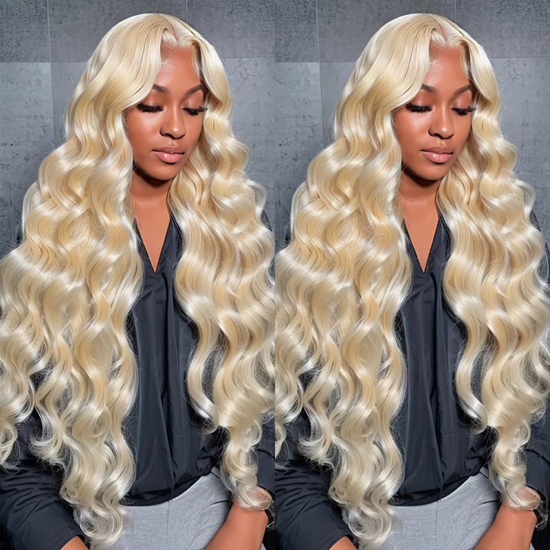 Transparent 613 Blonde Hair 360 Lace Frontal Body Wave Human Hair Wigs