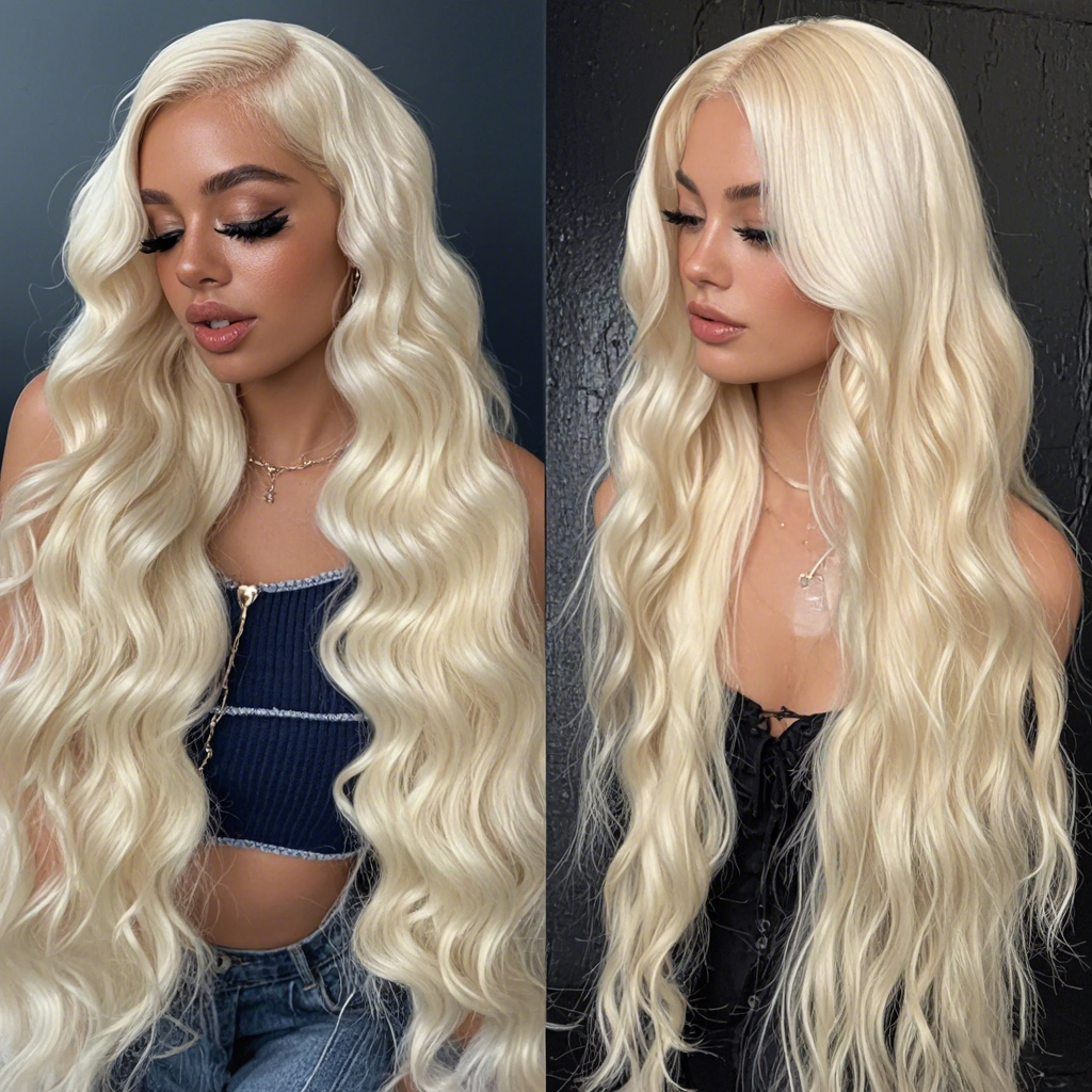 Transparent 613 Blonde Hair 360 Lace Frontal Body Wave Human Hair Wigs