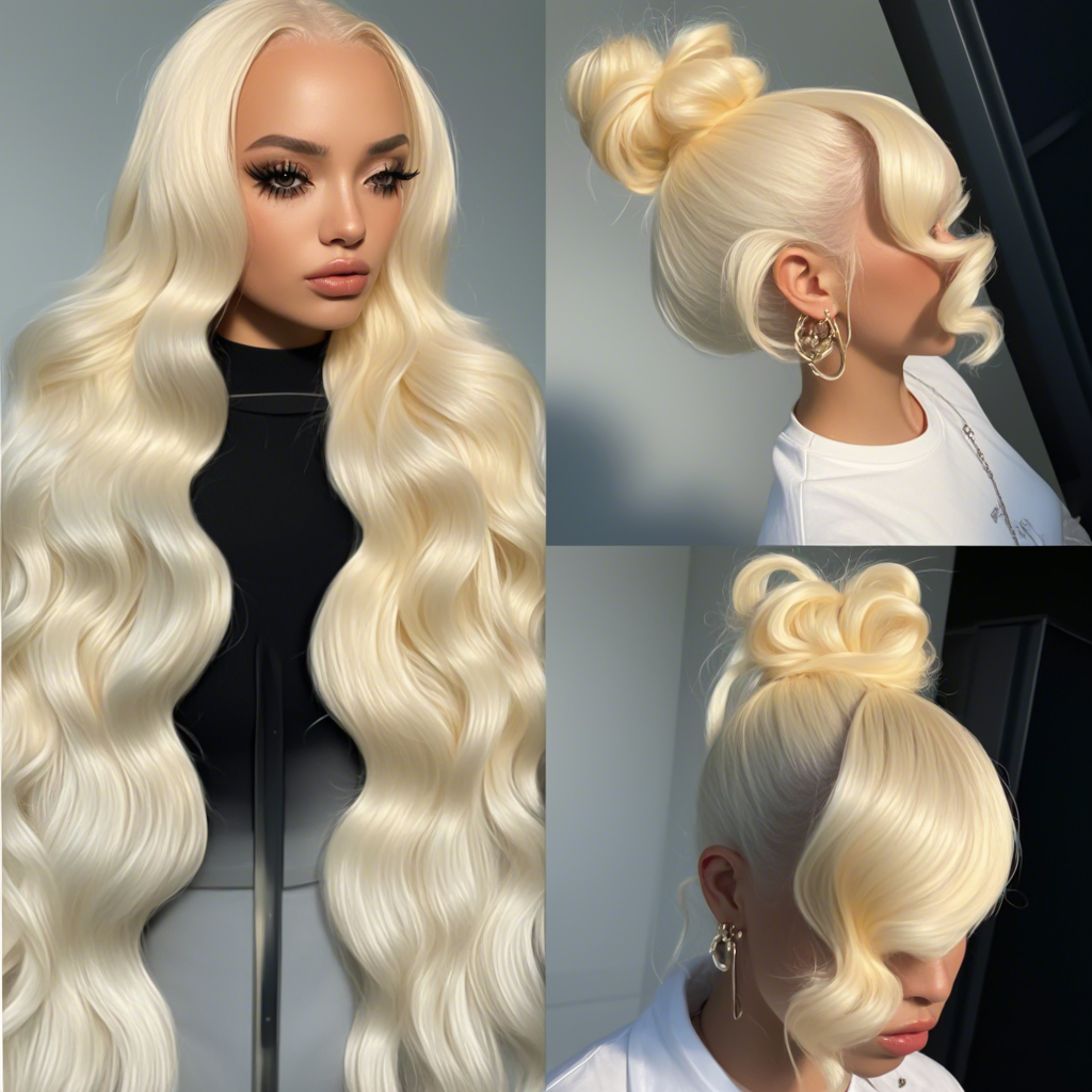 Transparent 613 Blonde Hair 360 Lace Frontal Body Wave Human Hair Wigs