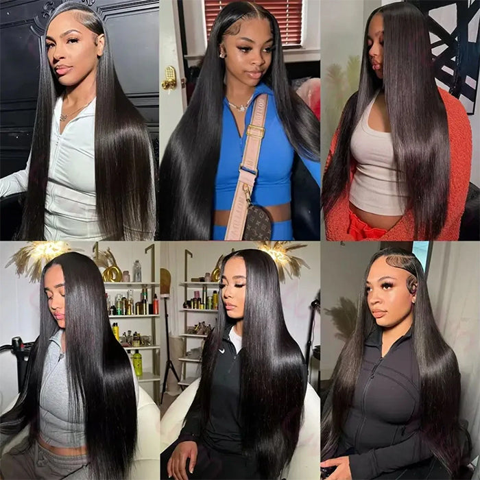 BOGO-Bone Straight 13x4 HD Lace Front Wig For Women Brazilian Hair