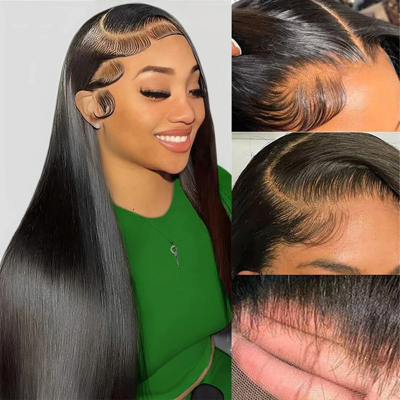 13x4 HD Lace Front Wig 100% Human Hair Pre plucked Natural Hairline For Women