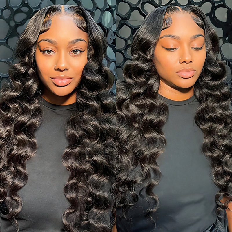 Loose Deep Wave Wig 2x6 5x5 Closure Wig Transparent Lace Wigs For Women