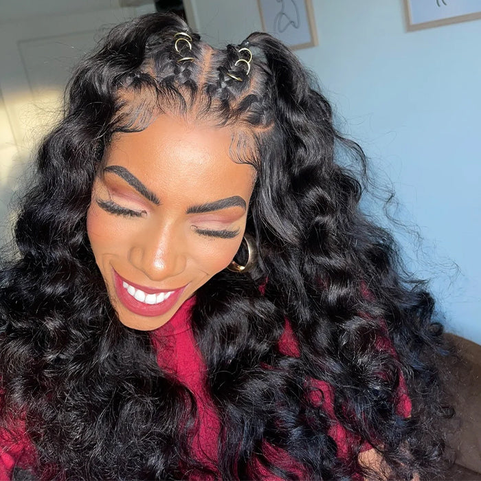 2 Glueless Wigs Set | 18'' 13x4 HD Lace Frontal Deep Wave Wig+Pixie Cut Lace Frontal Curly Wig