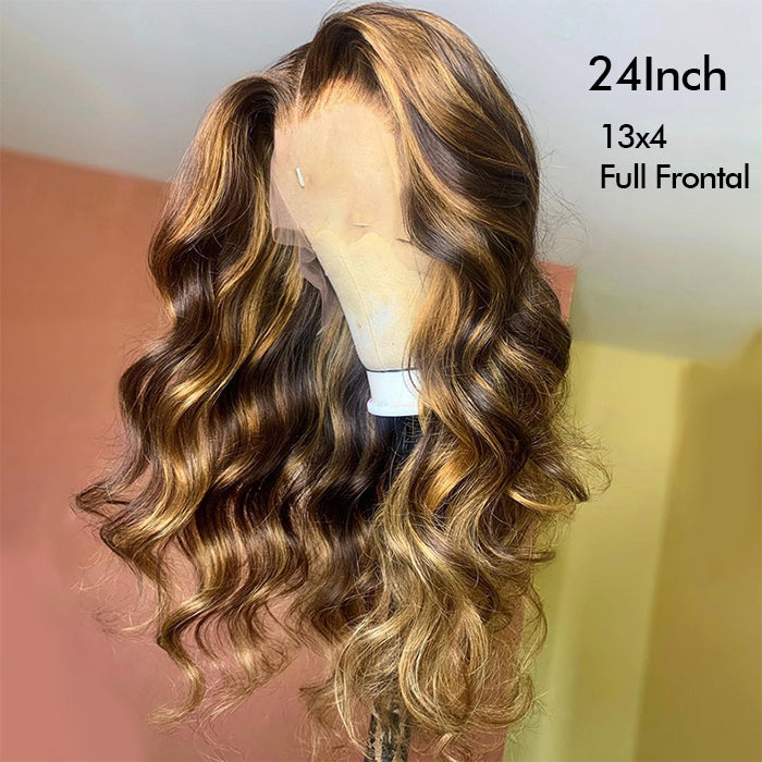Real Show | Body Wave Wig | P4/27 Highlight Color | Frontal/Closure HD Lace Or Glueless (12-32'')