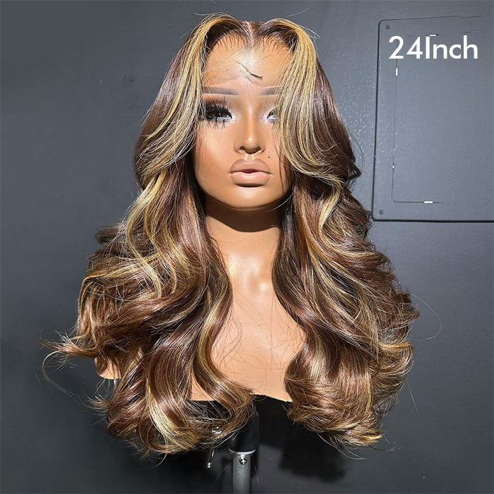 Real Show | Body Wave Wig | P4/27 Highlight Color | Frontal/Closure HD Lace Or Glueless (12-32'')