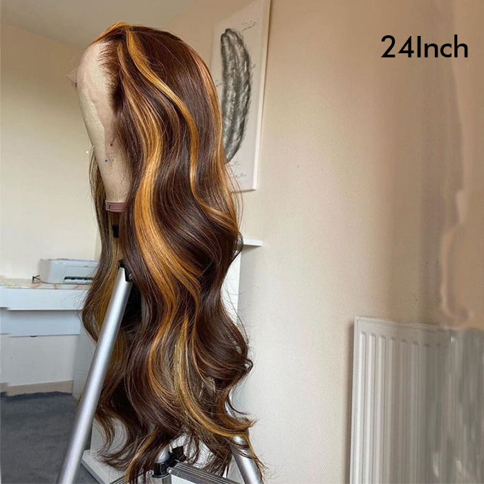 Real Show | Body Wave Wig | P4/27 Highlight Color | Frontal/Closure HD Lace Or Glueless (12-32'')