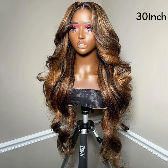 Real Show | Body Wave Wig | P4/27 Highlight Color | Frontal/Closure HD Lace Or Glueless (12-32'')