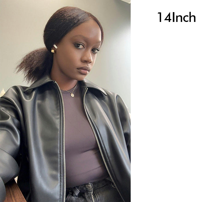 Real Show |4C Edge Hairline | Yaki Straight Wig | Frontal/Closure HD Lace Or Glueless (14-32'')