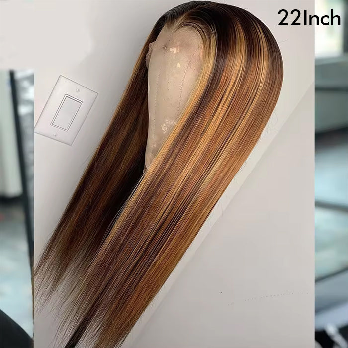 Real Show |Straight Wig | Highlight P4/27 Color | Frontal/Closure HD Lace Or Glueless (12-32'')