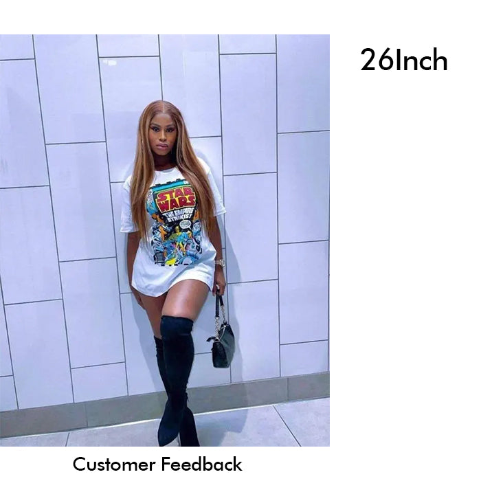 Real Show |Straight Wig | Highlight P4/27 Color | Frontal/Closure HD Lace Or Glueless (12-32'')