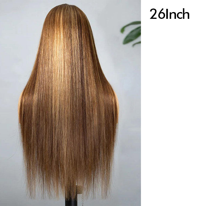 Real Show |Straight Wig | Highlight P4/27 Color | Frontal/Closure HD Lace Or Glueless (12-32'')