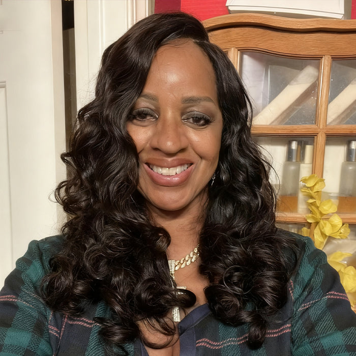Glueless Pre-Cut Lace Bouncy Wavy Egg Curl 13x4/4x4 Lace Frontal Wig