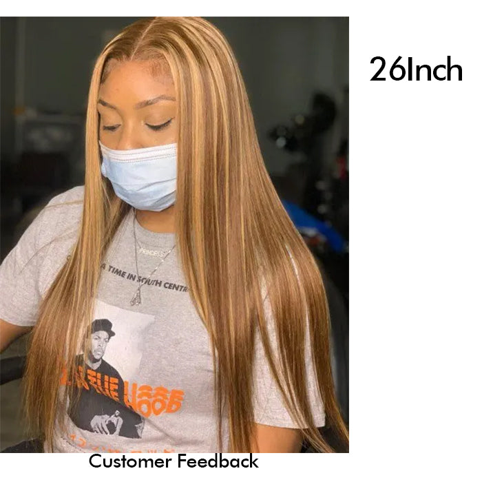 Real Show |Straight Wig | Highlight P4/27 Color | Frontal/Closure HD Lace Or Glueless (12-32'')
