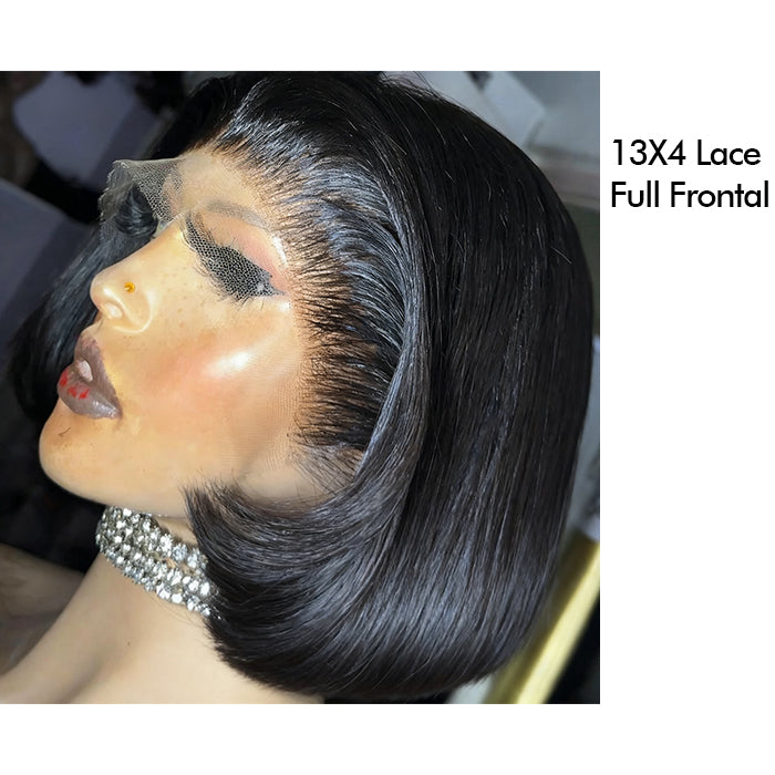 Real Show | Super Double Drawn Bob Wig | Frontal/Closure HD Lace Or Glueless (8-16'')