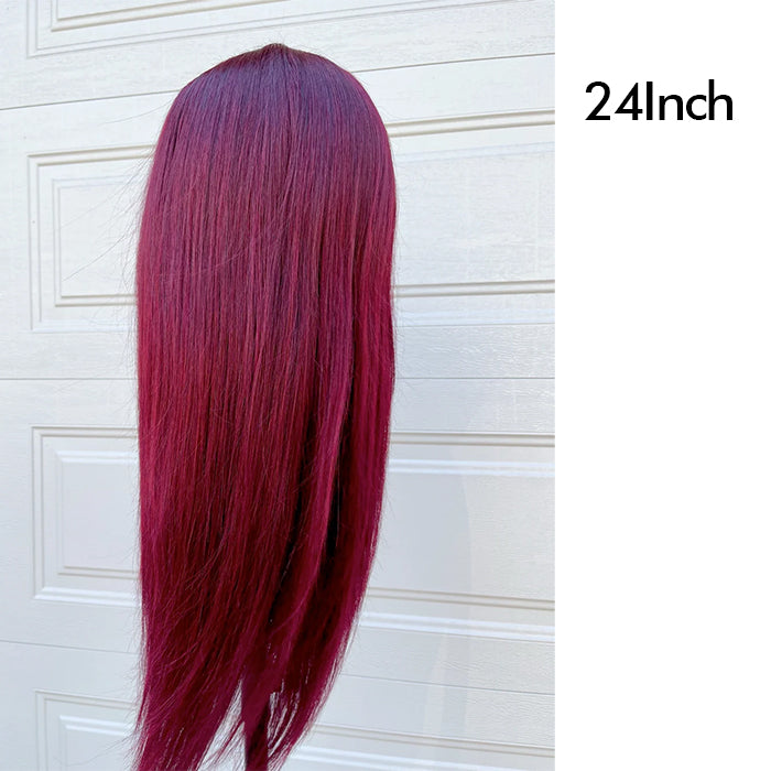 Real Show | Straight Or Body Wave Wig | 99J Burgundy Color | Frontal/Closure HD Lace Glueless (10-32'')