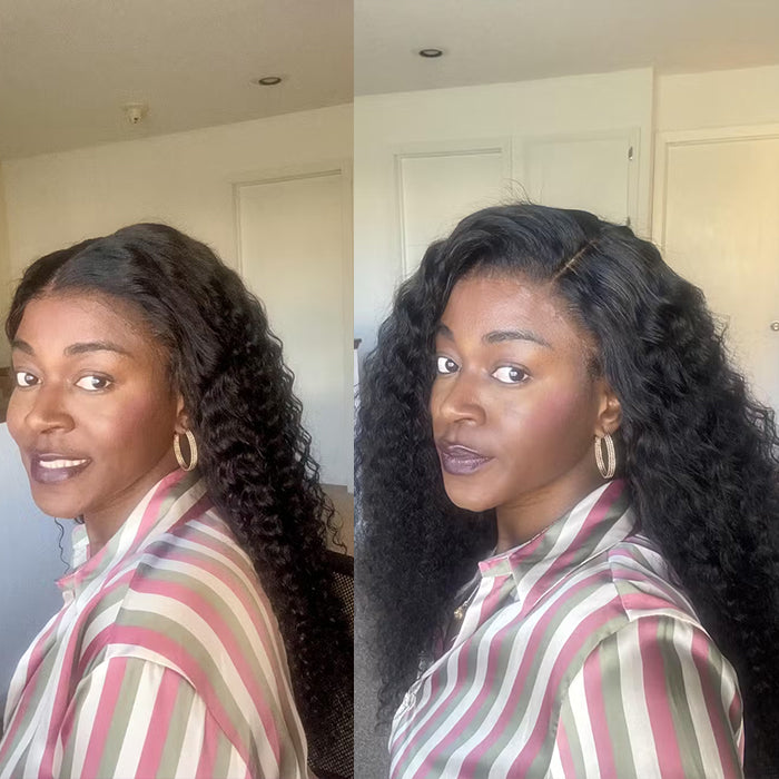 13x4 Deep Wave HD Lace Frontal Human Hair Wigs Brazilian Human Hair For Women
