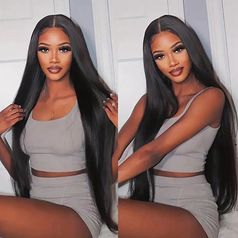 13x4 Lace Front Wigs Straight Human Hair 30 Inch Skin Melt HD Lace Wigs