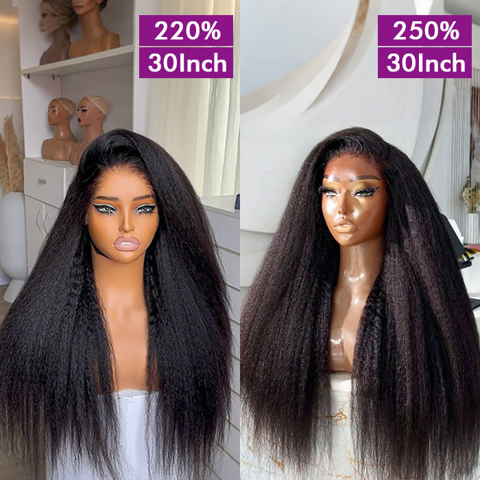 Custom High Density | Yaki Straight Lace Wig | Closure/Frontal