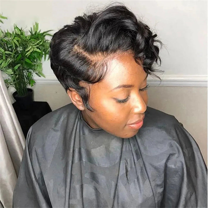 Real Show | Pixie Bob Wig |  Frontal HD Lace Or Glueless 8''