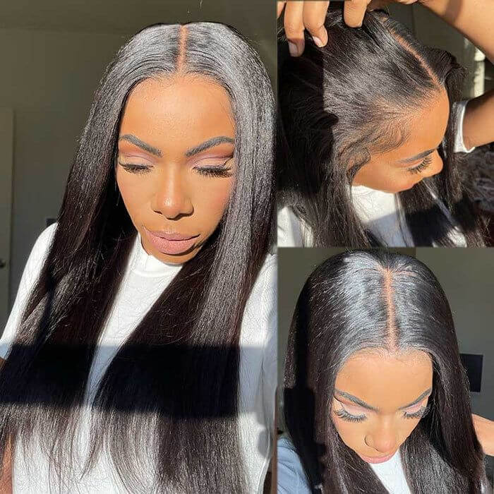 2 Glueless Wigs Set | 20'' 13x4 HD Lace Frontal Straight Wig+24'' 4x4 Lace Closure Brown Body Wave Wig
