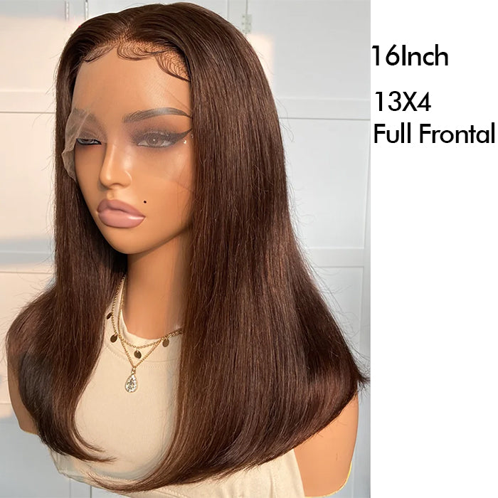 Real Show | Body Wave Wig | #4 Brown Color |Frontal/Closure HD Lace Or Glueless (8-32'')