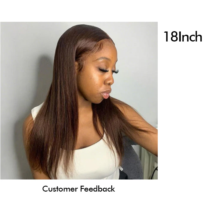 Real Show | Body Wave Wig | #4 Brown Color |Frontal/Closure HD Lace Or Glueless (8-32'')