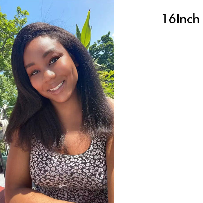 Real Show |4C Edge Hairline | Yaki Straight Wig | Frontal/Closure HD Lace Or Glueless (14-32'')