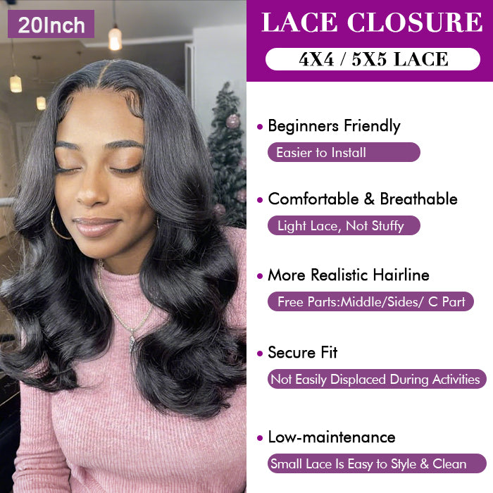 Real Show | Body Wave Wig |  Frontal/Closure HD Lace Glueless (12-32'')