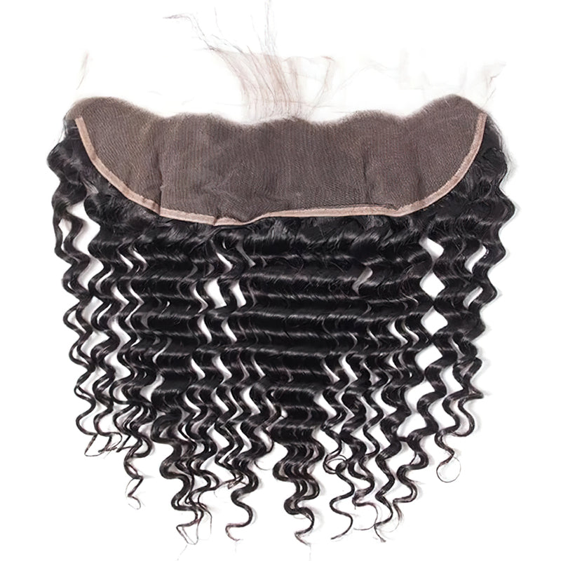 Transparent Lace Frontal Deep Wave 13x4 Ear to Ear Lace Frontal Human Hair 12A Best Quality