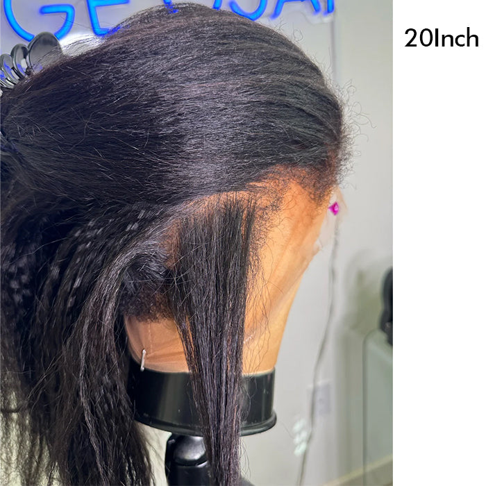 Real Show |4C Edge Hairline | Yaki Straight Wig | Frontal/Closure HD Lace Or Glueless (14-32'')