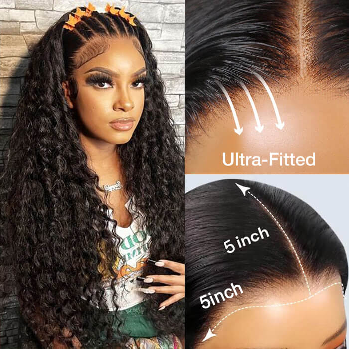 Suqu Hair Transparent 13x4 Lace Front Wig Deep Wave Brazilian Human Hair