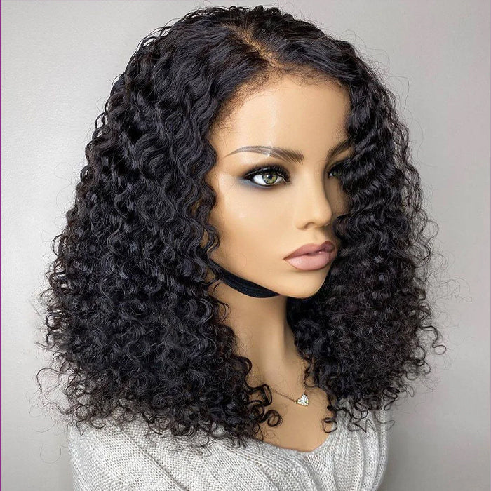 Suqu Hair Water Wave Short Bob Wig 100% Human Hair 13x4 HD Lace Front Wigs