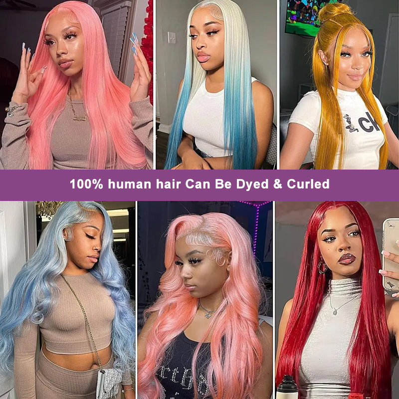 613 Blonde Straight 13x6 Lace Front Wigs Pre Plucked Lace Human Hair Wigs For Women