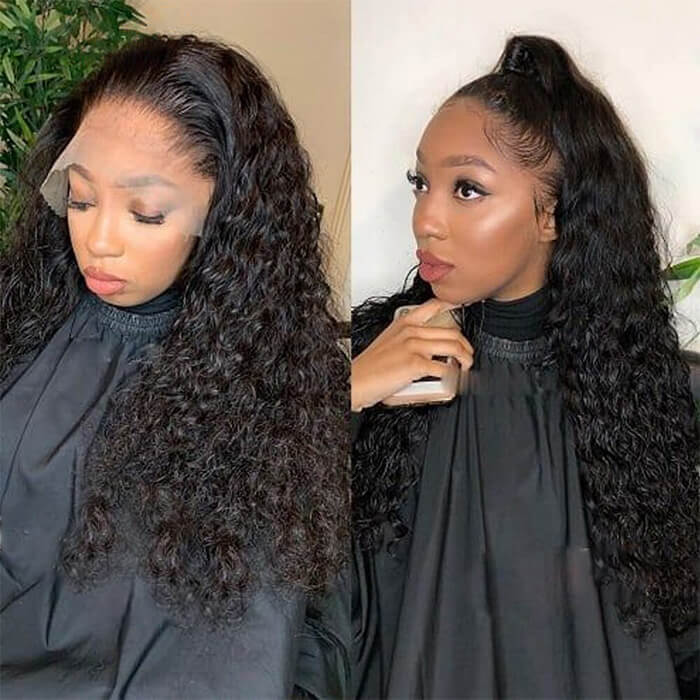 Pre Plucked 13x4 Lace Front Wig Water Wave Wig 100% Human Hair For Women