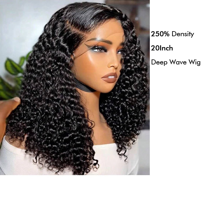 Custom High Density | Deep Wave Lace Wig | Closure/Frontal