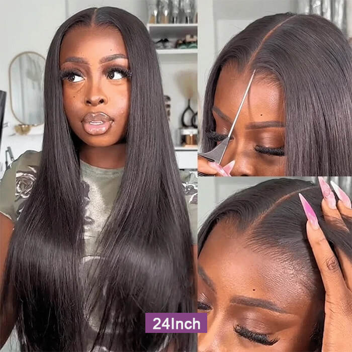 Straight Wear Go Wigs Glueless Pre-cut 4x4/5x5 Lace Closure Wig With Bleach Knots